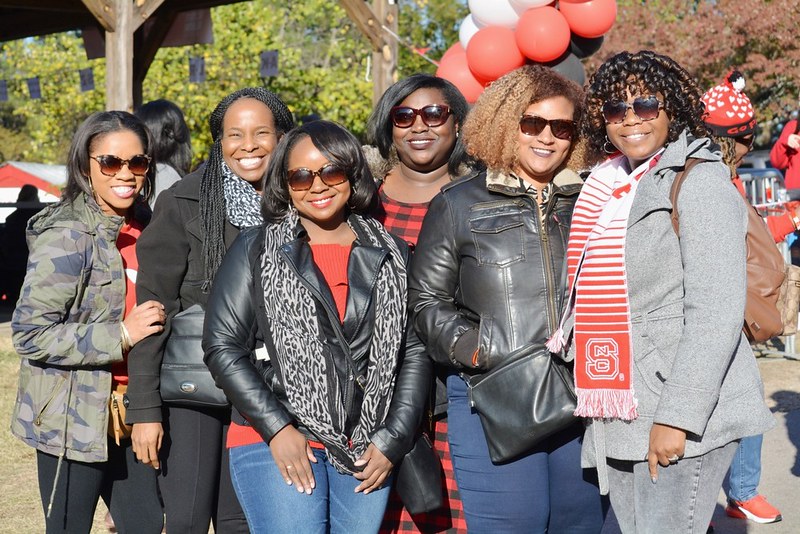Members of the Black Alumni Society pose for a photo at BASFest.
