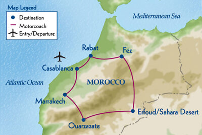 Travel map for Moroccan Discovery