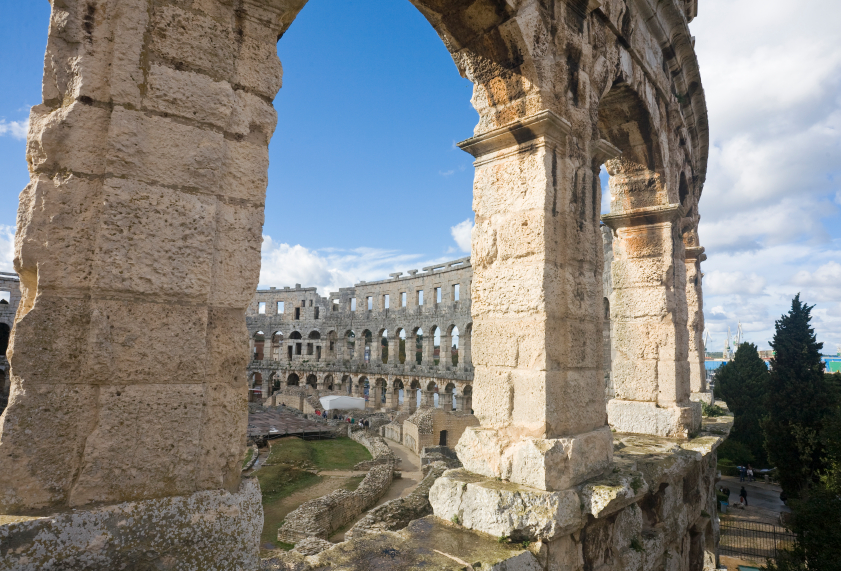 Roman amphitheater in Pula, Croatia