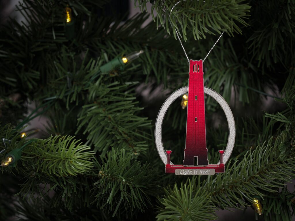 NC State Light It Red ornament
