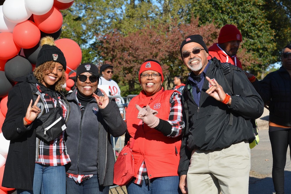 Members of the Black Alumni Society pose for a photo at Homecoming.