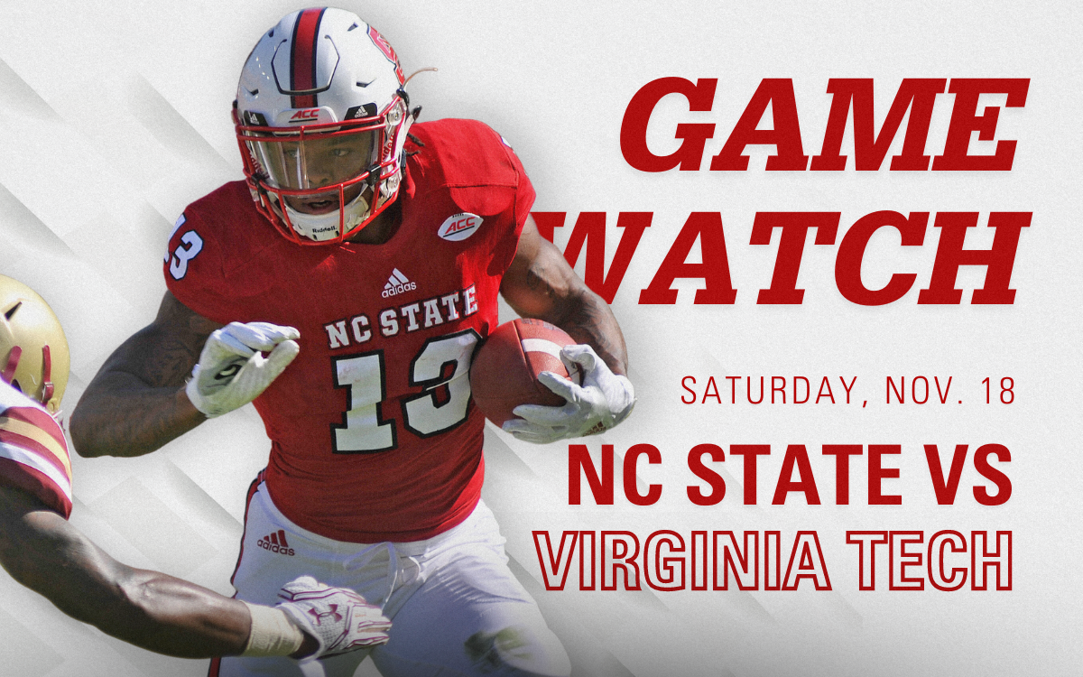 Game watch graphic for NCSU vs Virginia Tech