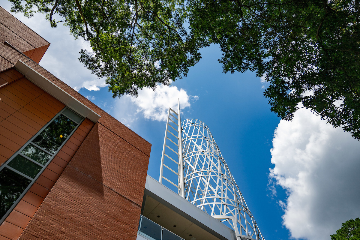 The Talley Tower on the first day of class for the fall 2024 semester. Photo by Becky Kirkland.