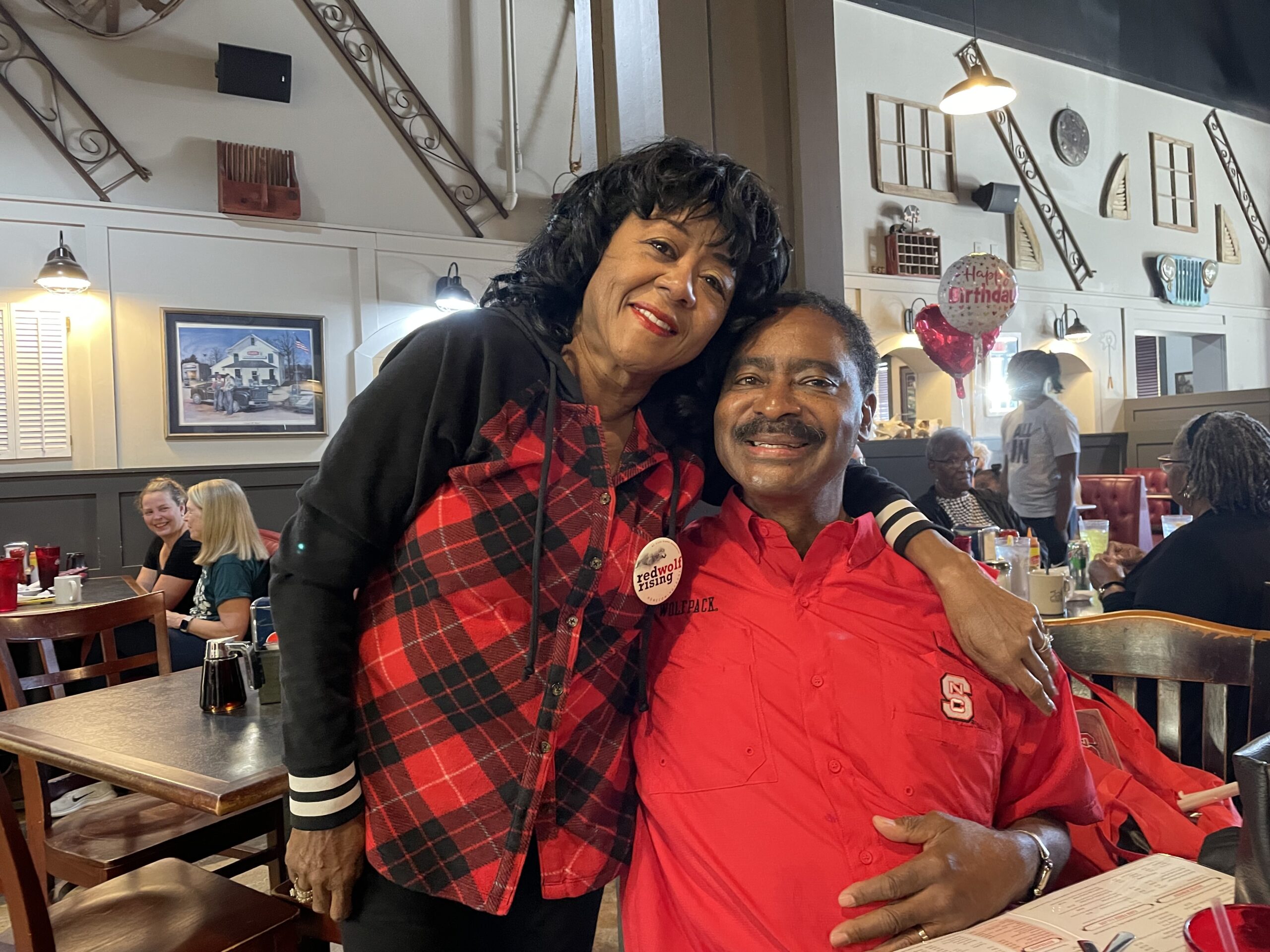 Diane and Elwood Becton at a Wolfpack Club event.